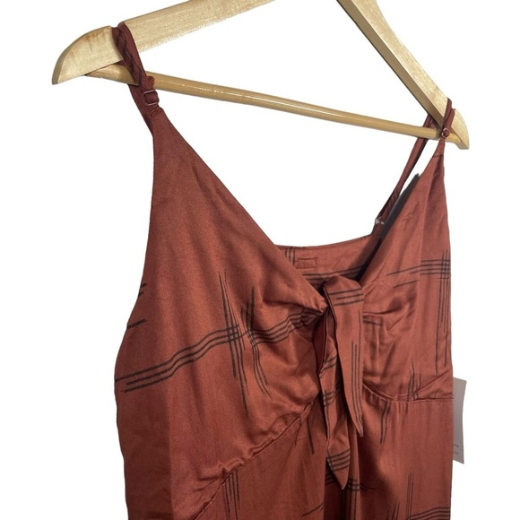 NWT RVCA Women’s Capital Knot Tank Dress in Rust Size L - Picture 12 of 17